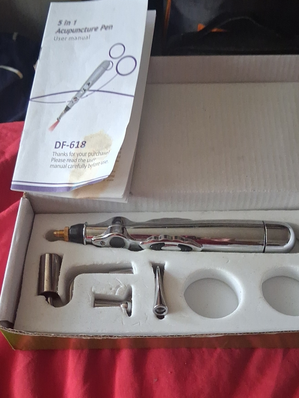 Silver Acupressure/Acupuncture Pen - Portable Precision Stimulator